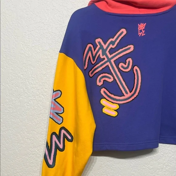 Adidas Original Graphic Cropped Hoodie - Picture 12 of 13